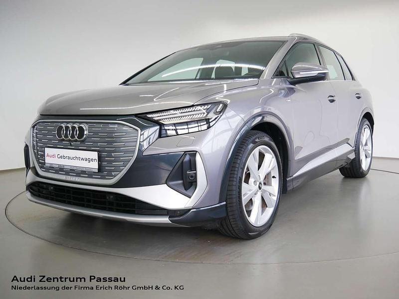Taifungrau metallic Gebraucht 2022 Audi Q4 e-tron Comfort SUV | 38.560 € (Teuer) - Bild 1/4