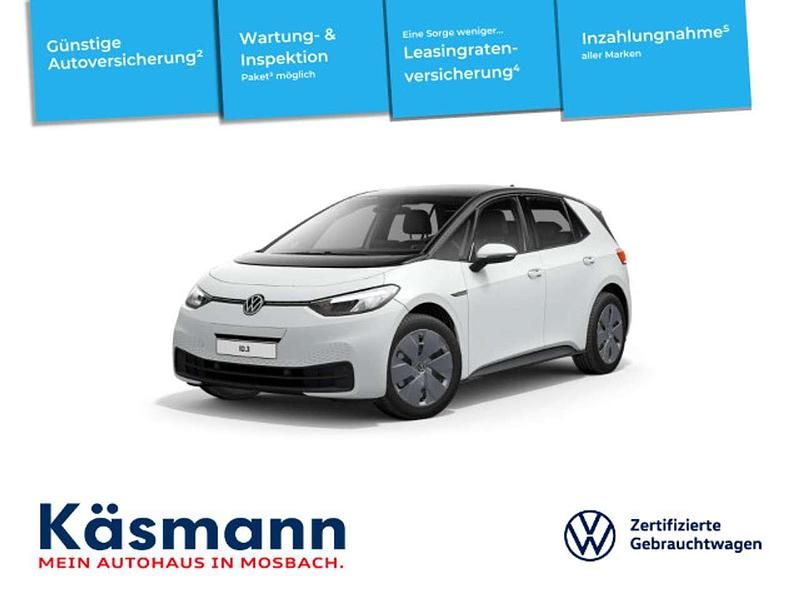 Gletscherweiß metallic Gebraucht 2021 VW ID.3 Pure Kleinwagen | 18.830 € (Fairer Preis) - Bild 1/3