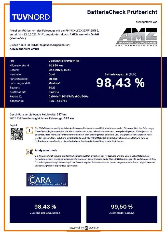 Gebraucht Opel Mokka-e Elegance 100 kW (136 PS) 2023 Lackierung schwarz perla nera/ SUV