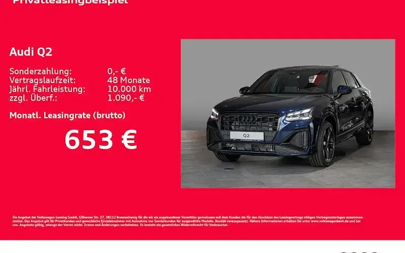 Neu Audi Q2 S-Line 150 PS (110 kW) 2026 Blau SUV
