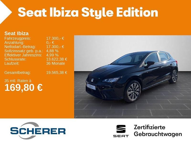 Gebraucht Seat Ibiza Style 116 PS (85 kW) 2024 Midnight schwarz metallic (metallic) Kleinwagen