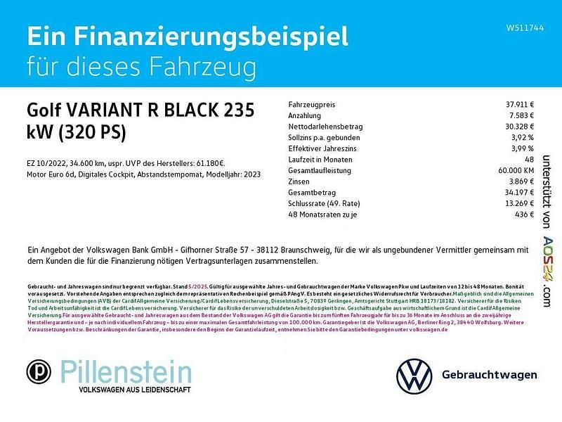 Gebraucht VW Golf VIII R 320 PS (235 kW) 2022 Schwarz Kombi