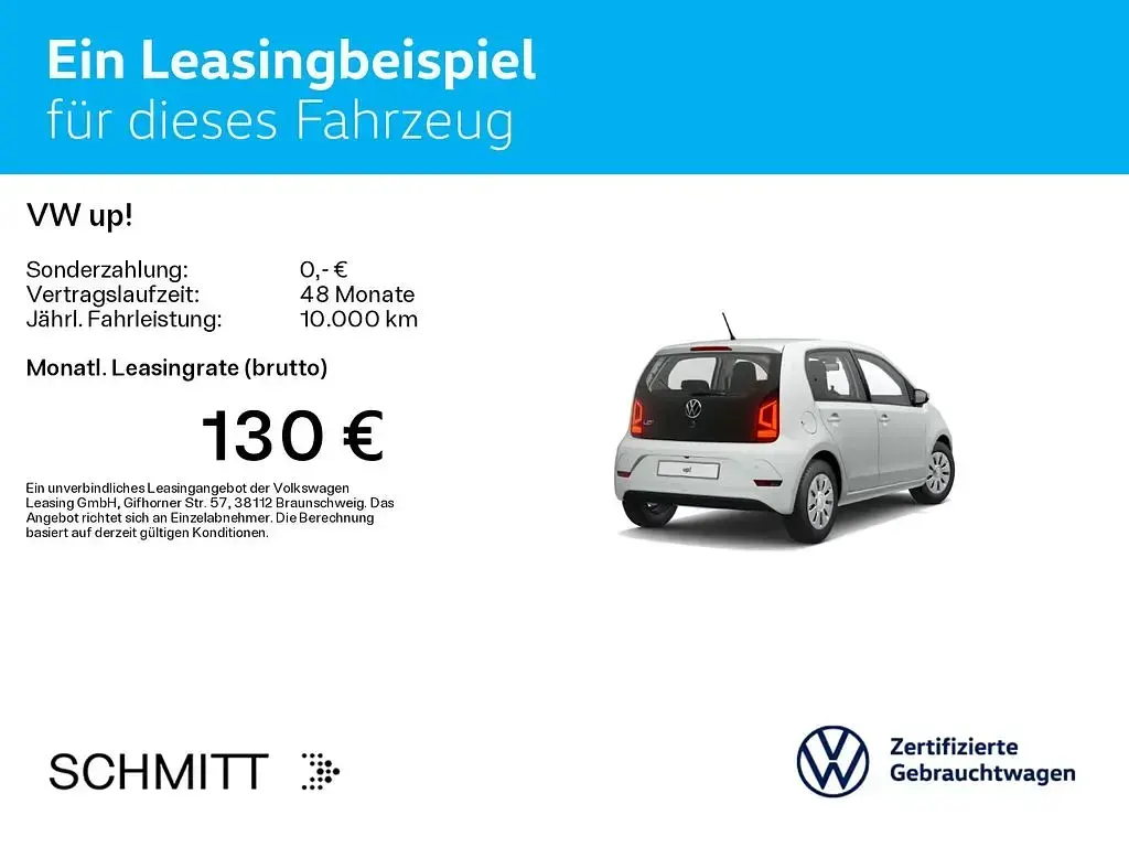 Gebraucht VW up! move up! 65 PS (47 kW) 2021 Weiß Kleinwagen