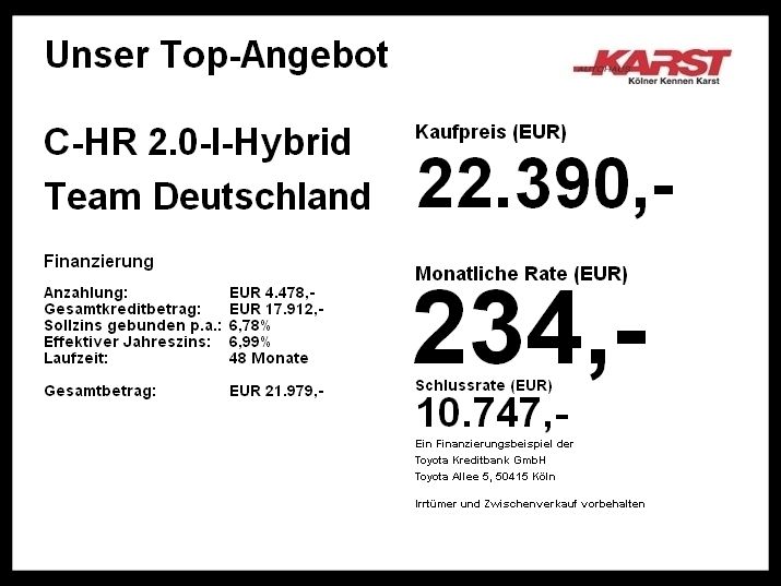 Karminarot metallic / dach schwarz Gebraucht 2021 Toyota C-HR Plus SUV | 22.390 € (Guter Preis) - Bild 1/1