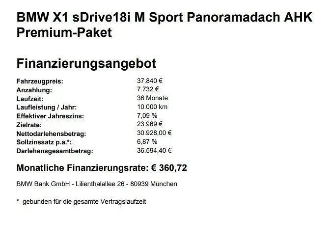 Gebraucht BMW X1 M Sport 136 PS (100 kW) 2025 Spacesilber SUV