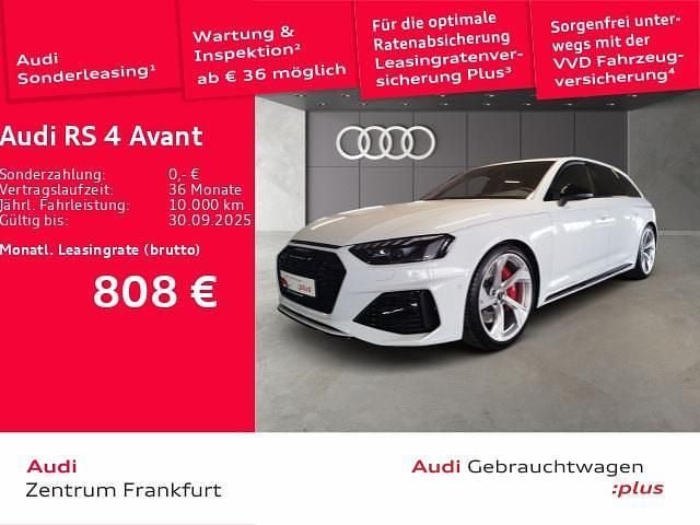Gletscherweiß metallic Gebraucht 2024 Audi RS4 Ambiente Kombi | 90.850 € - Bild 1/2