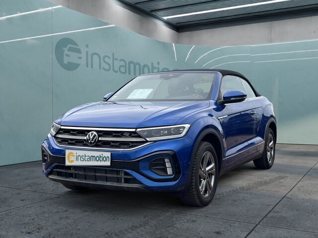 Blau Gebraucht 2024 VW T-Roc Cabriolet R-line Cabrio | 34.640 € (Fairer Preis) - Bild 1/2
