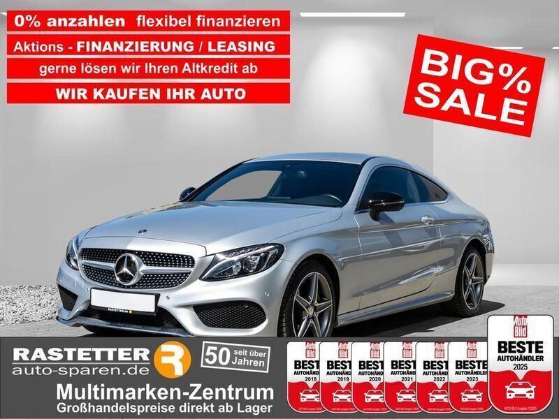 Iridiumsilber Gebraucht 2016 Mercedes C200 AMG line Coupé | 26.470 € (Fairer Preis) - Bild 1/4