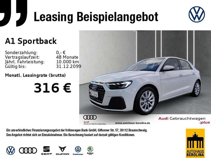 Cortinaweiß Gebraucht 2024 Audi A1 S-Line Kleinwagen | 22.560 € (Fairer Preis) - Bild 1/4
