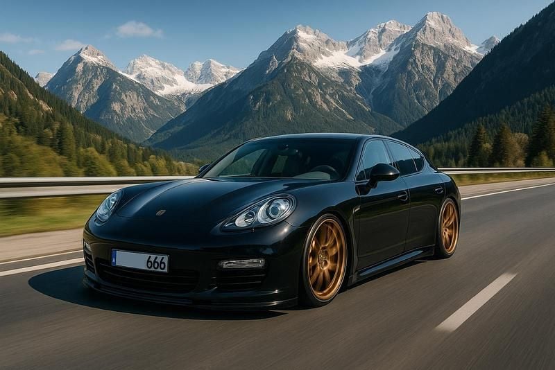 Schwarz Gebraucht 2009 Porsche Panamera S Sport Limousine | 25.990 € (Superpreis) - Bild 1/4