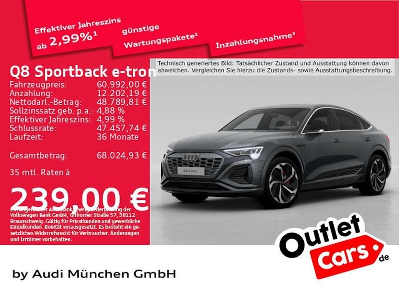 Daytonagrau perleffekt Gebraucht 2023 Audi Q8 e-tron S-Line SUV | 60.992 € (Guter Preis) - Bild 1/1