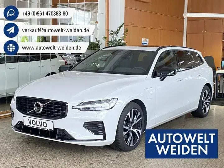 Ice white, solid / solid Gebraucht 2021 Volvo V60 R-Design Kombi | 33.500 € (Fairer Preis) - Bild 1/4