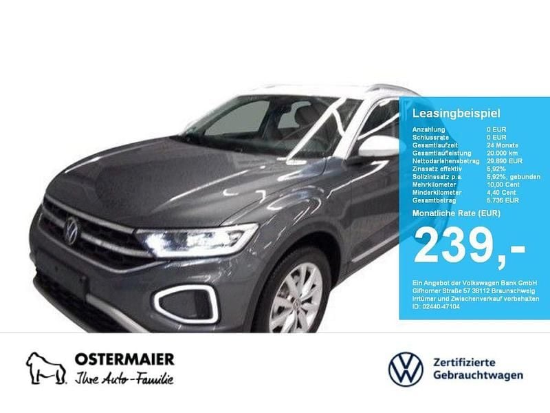 Indiumgrau metallic Gebraucht 2025 VW T-Roc Style SUV | 29.890 € (Guter Preis) - Bild 1/4