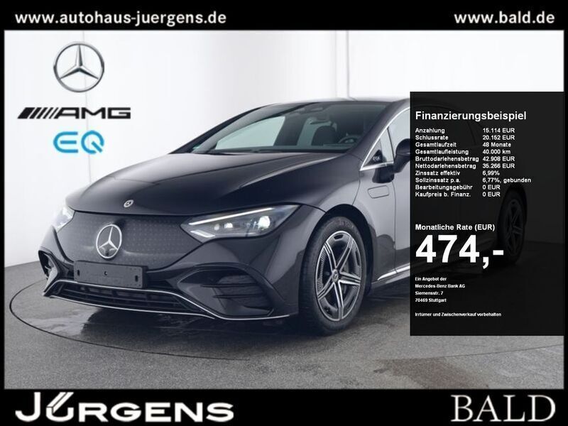 Schwarz obsidianschwarz metallic Gebraucht 2024 Mercedes EQE300 AMG Limousine | 51.840 € (Fairer Preis) - Bild 1/4