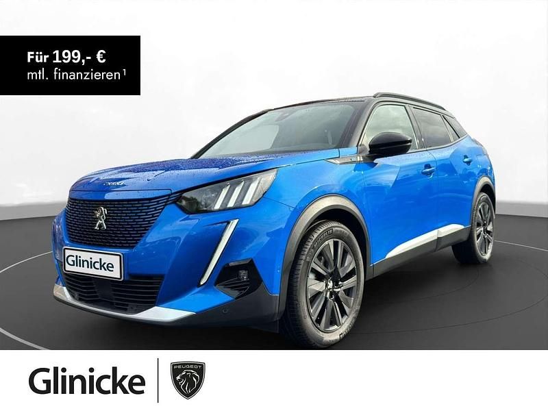 Blau Gebraucht 2021 Peugeot e-2008 GT SUV | 18.490 € (Fairer Preis) - Bild 1/4