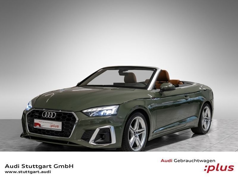 Distriktgrün metallic Gebraucht 2021 Audi A5 Cabriolet S-Line Cabrio | 34.920 € (Fairer Preis) - Bild 1/4