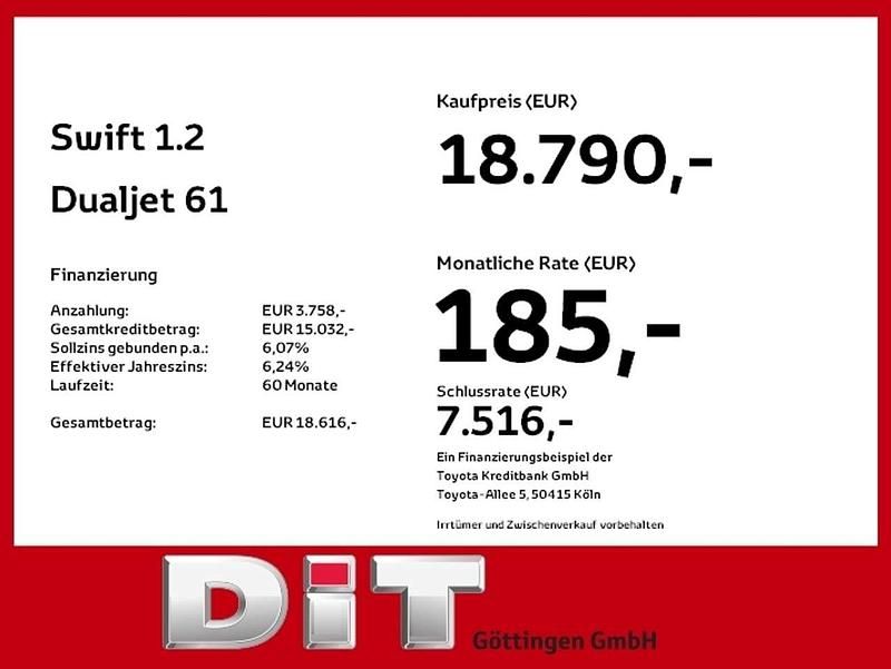 Neu Suzuki Swift Comfort 83 PS (61 kW) 2026 Rot Kleinwagen
