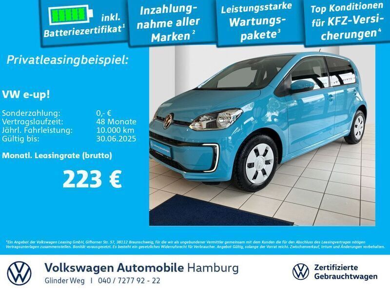 Teal blue Gebraucht 2021 VW e-up! Kleinwagen | 13.990 € (Fairer Preis) - Bild 1/3