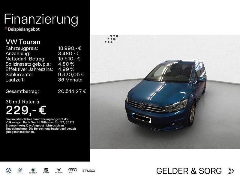 Gebraucht VW Touran Highline 150 PS (110 kW) 2016 Caribbean blue metallic Van / Kleinbus