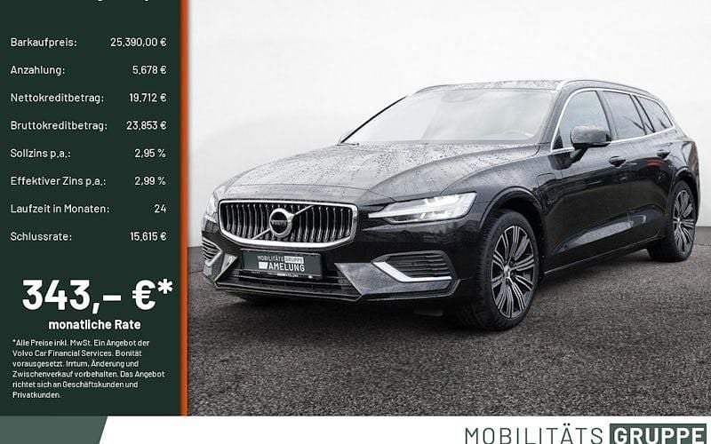 Schwarz Gebraucht 2021 Volvo V60 Inscription Kombi | 25.390 € (Superpreis) - Bild 1/4