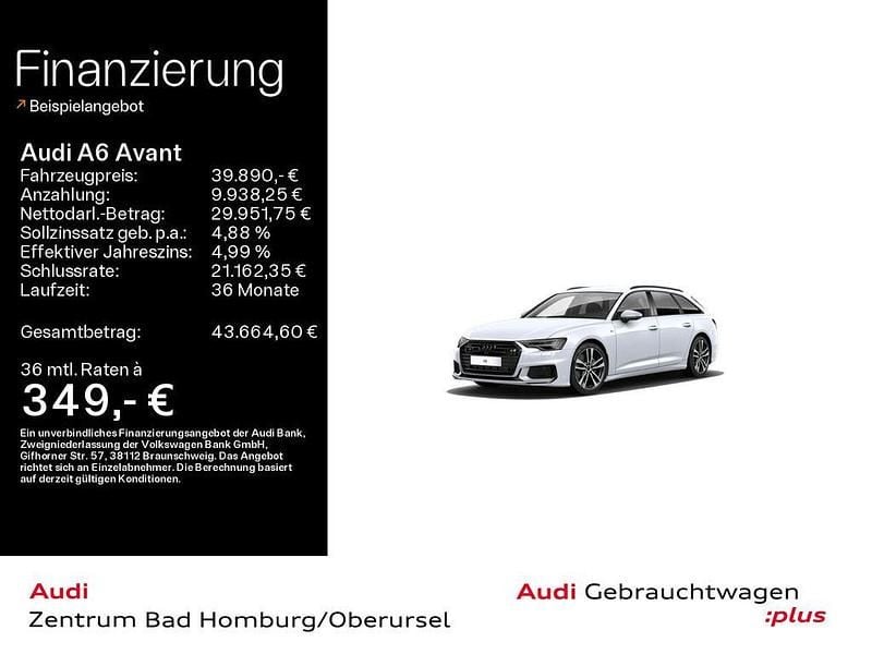 Gebraucht Audi A6 S-Line 286 PS (210 kW) 2022 Gletscherweiß metallic Kombi