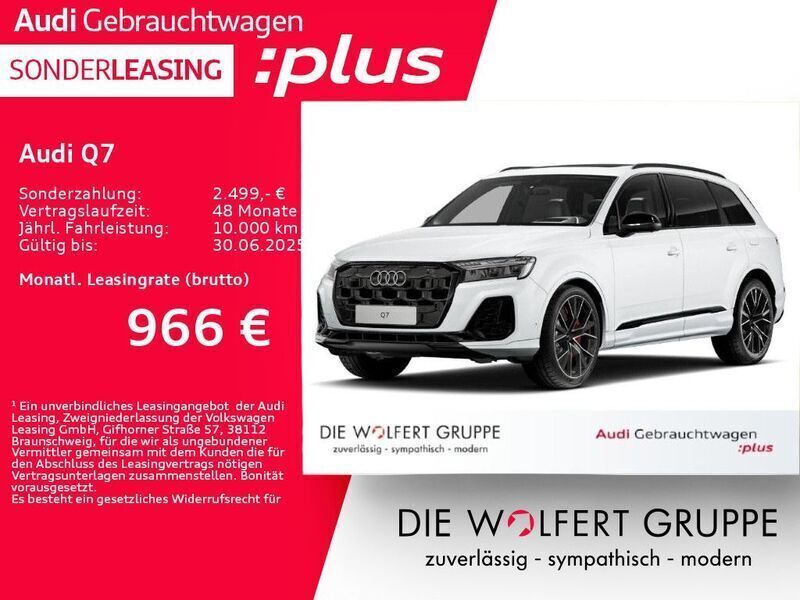 Gletscherweiß metallic Gebraucht 2024 Audi Q7 S-Line SUV | 85.480 € (Etwas zu teuer) - Bild 1/4