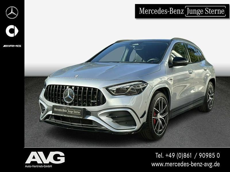 Lack hightechsilber Gebraucht 2023 Mercedes GLA45 AMG AMG SUV | 58.990 € (Teuer) - Bild 1/4