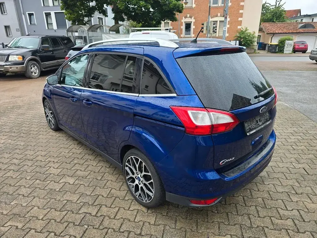 Gebraucht Ford Grand C-Max Titanium 125 PS (91 kW) 2014 Blau Van / Kleinbus