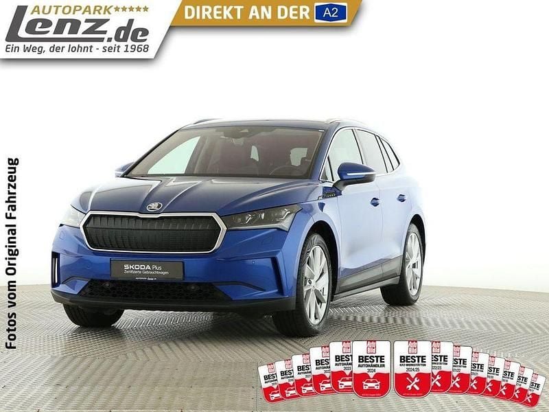 Raceblau Gebraucht 2021 Skoda Enyaq iV SUV | 27.930 € (Fairer Preis) - Bild 1/3