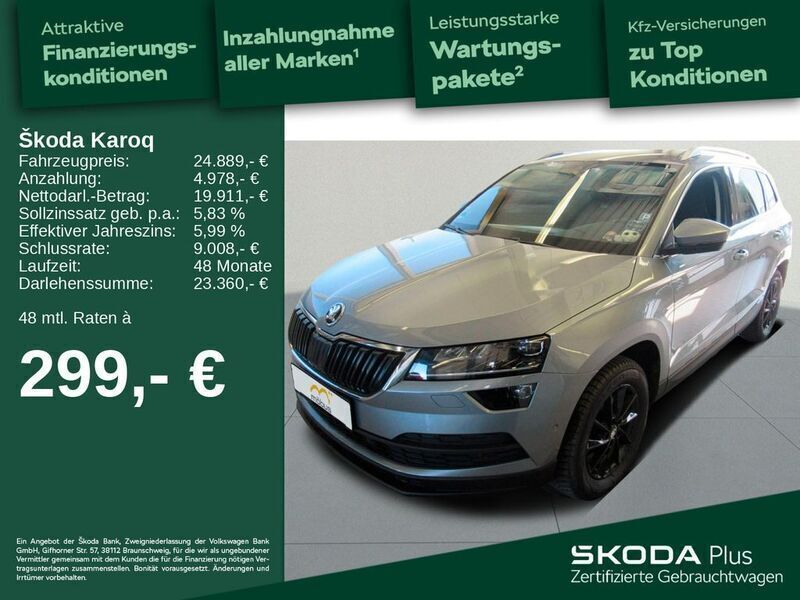 Grau Gebraucht 2021 Skoda Karoq Style SUV | 24.889 € (Fairer Preis) - Bild 1/4