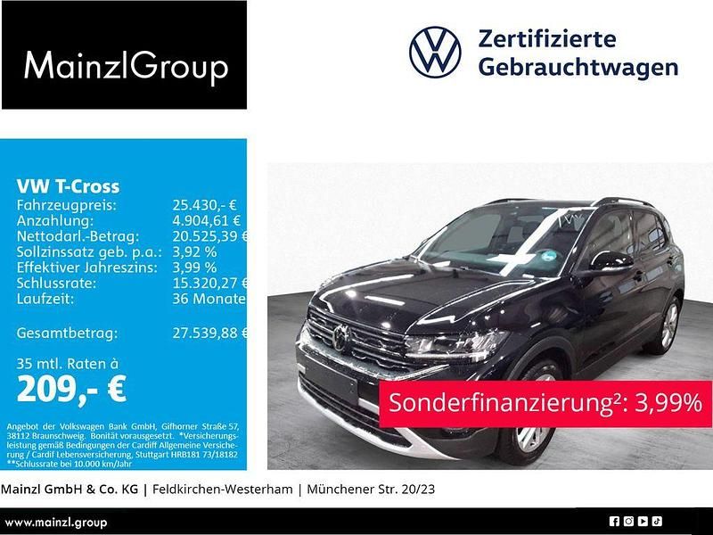 Deep black perleffekt Gebraucht 2025 VW T-Cross Goal SUV | 25.430 € (Fairer Preis) - Bild 1/3