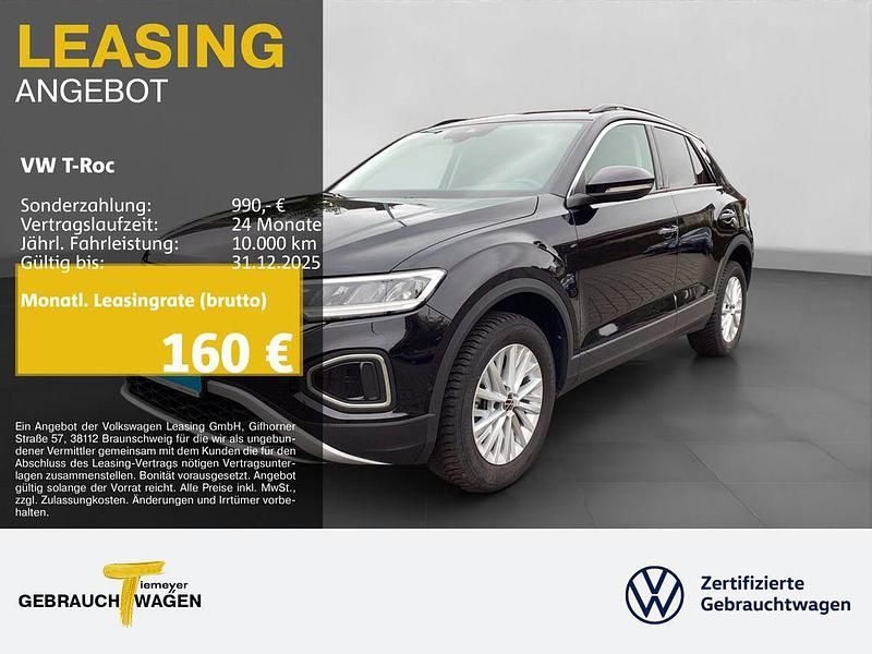 Schwarz Gebraucht 2024 VW T-Roc Life SUV | 21.690 € (Guter Preis) - Bild 1/4
