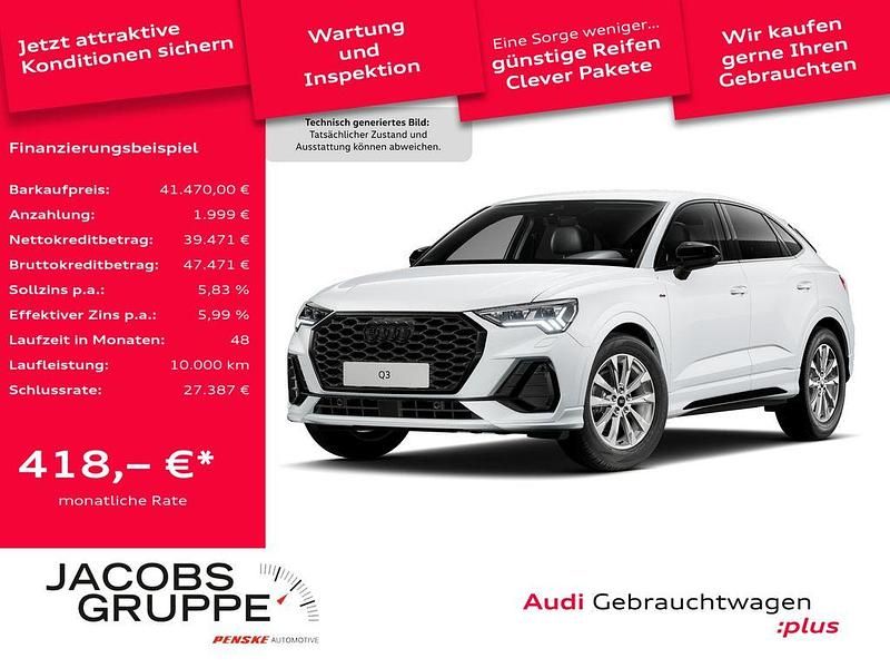 Gebraucht Audi Q3 Sportback S-Line 150 PS (110 kW) 2024 Weiß SUV