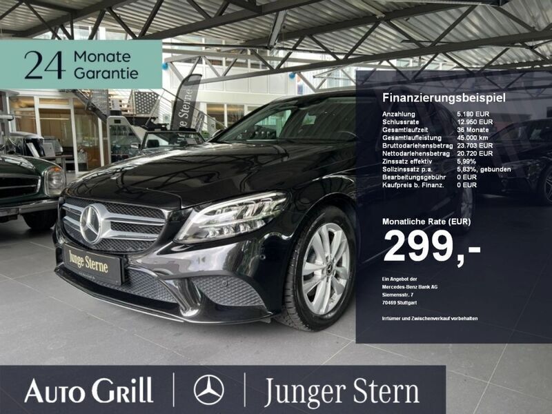 Schwarz Gebraucht 2019 Mercedes C200 Avantgarde | 26.549 € (Fairer Preis) - Bild 1/4