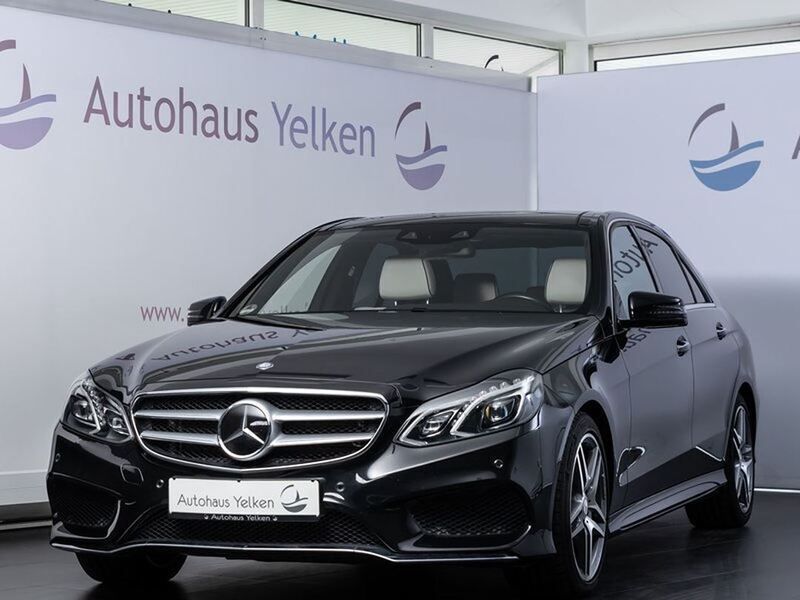 Schwarz (obsidianschwarz lack) Gebraucht 2014 Mercedes E500 AMG Limousine | 21.490 € - Bild 1/4