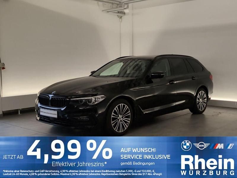 Schwarz uni Gebraucht 2019 BMW 520 Sport Line Kombi | 20.440 € (Superpreis) - Bild 1/4