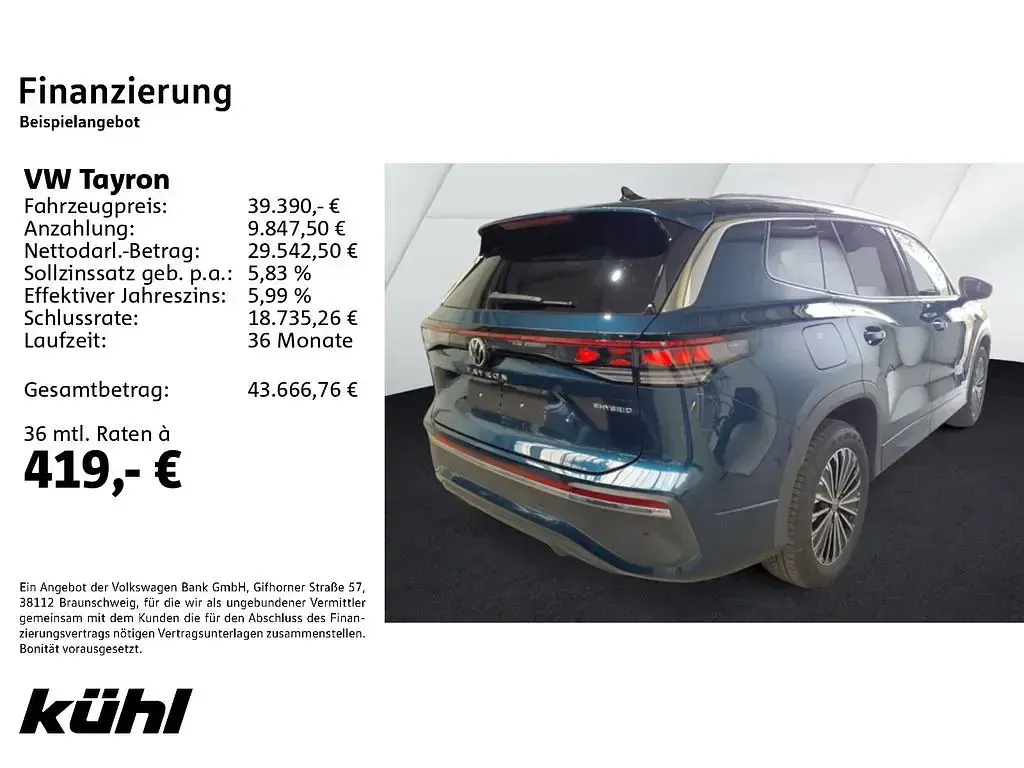Gebraucht VW Tayron Elegance 204 PS (150 kW) 2025 Blau SUV