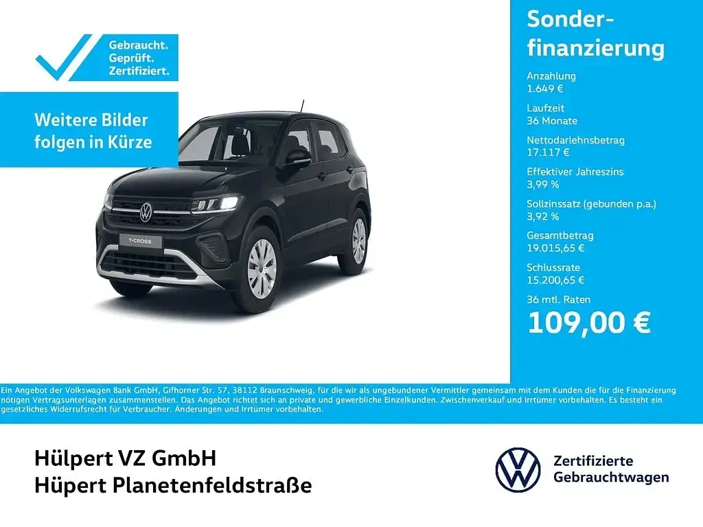 Gebraucht VW T-Cross 95 PS (69 kW) 2025 Deep black perleffekt SUV