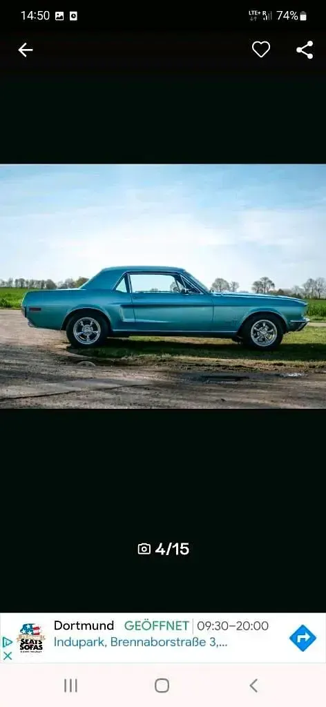 Gebraucht Ford Mustang 200 PS (147 kW) 1968 Blau Coupé