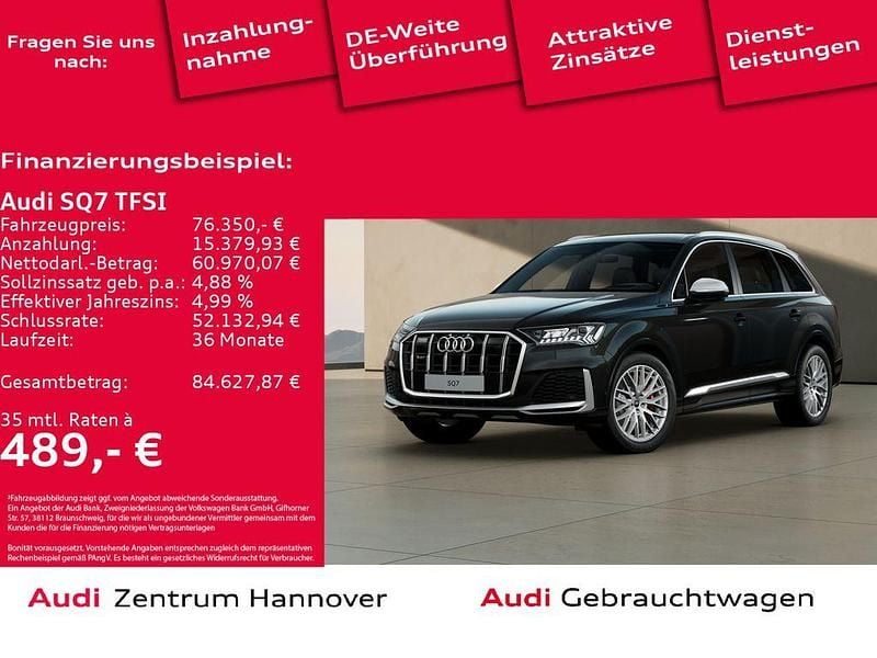 Mythosschwarz metallic Gebraucht 2022 Audi SQ7 Ambiente SUV | 76.350 € (Fairer Preis) - Bild 1/4