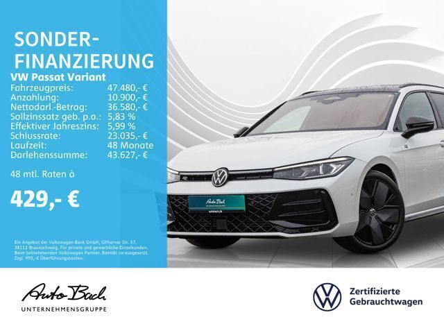 Weiß (oryxweiß perlmutteffekt) Gebraucht 2024 VW Passat R-line Kombi | 41.980 € - Bild 1/4