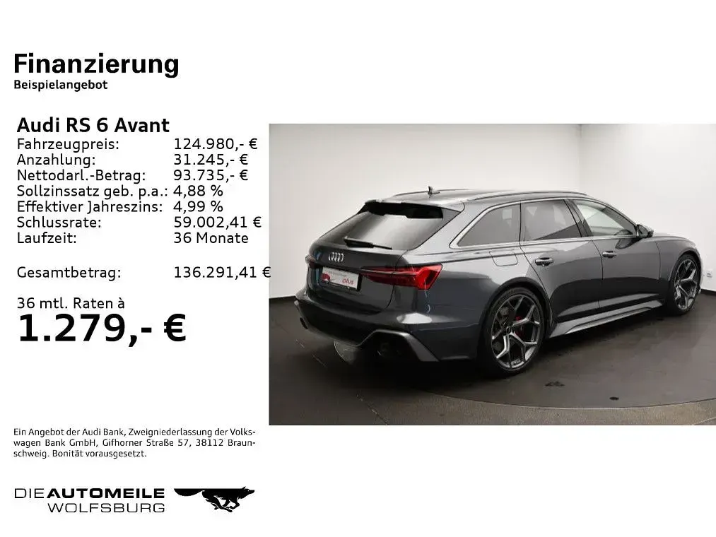 Gebraucht Audi RS6 Performance 630 PS (463 kW) 2025 Daytonagrau perleffekt (metallic) Kombi