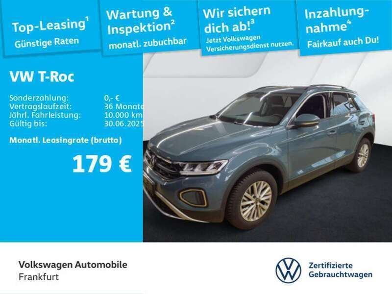 Petroleum blue metallic/petrol Gebraucht 2024 VW T-Roc Life SUV | 22.380 € (Fairer Preis) - Bild 1/3
