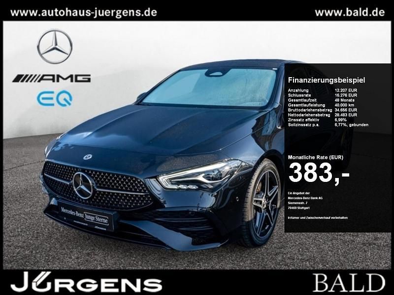 Schwarz kosmosschwarz metallic Gebraucht 2024 Mercedes CLA250 AMG Limousine | 45.690 € (Teuer) - Bild 1/4