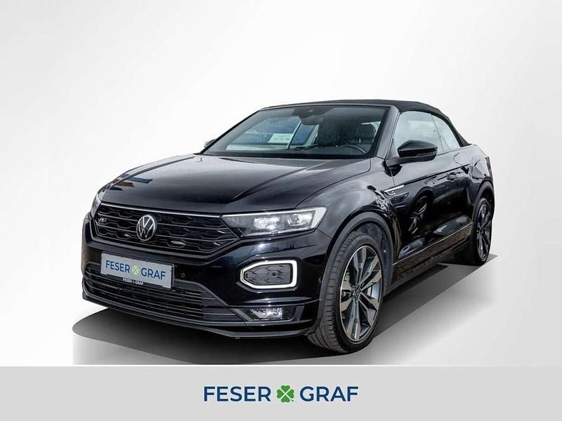 Deep black perleffekt schwarz Gebraucht 2021 VW T-Roc Cabriolet R-line Cabrio | 26.440 € (Fairer Preis) - Bild 1/4