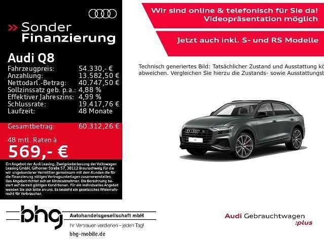 Grau Gebraucht 2021 Audi Q8 Design SUV | 54.330 € (Guter Preis) - Bild 1/4