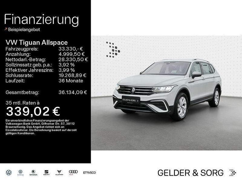 Pure white Gebraucht 2022 VW Tiguan Allspace Life SUV | 33.330 € (Guter Preis) - Bild 1/4