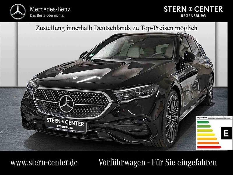 Metalliclack obsidianschwarz Gebraucht 2025 Mercedes E220 AMG Kombi | 65.888 € - Bild 1/4