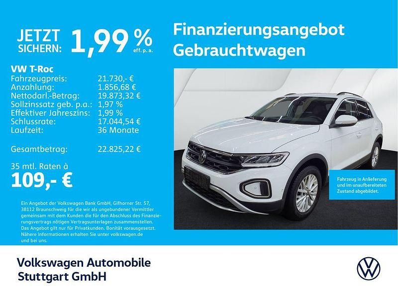 Weiß Gebraucht 2024 VW T-Roc Life SUV | 21.730 € (Guter Preis) - Bild 1/4
