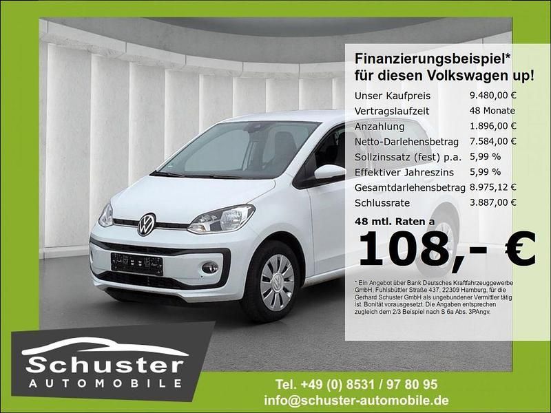 Gebraucht VW up! Move 65 PS (47 kW) 2021 Weiss Kleinwagen
